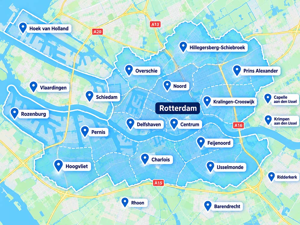 Wijkkaart Rotterdam
